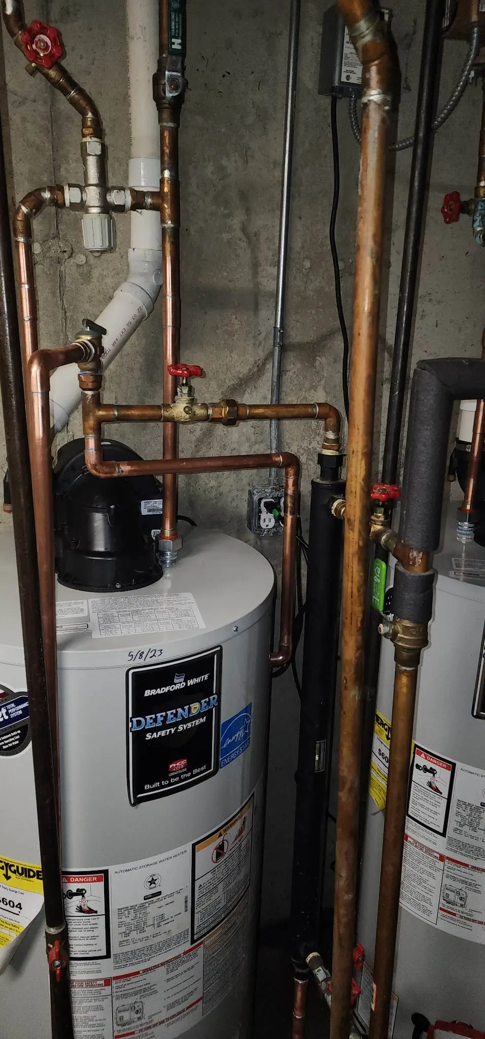 Dual LP power vent Bradford White water heaters 2